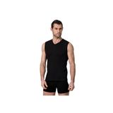 Namaldı Erkek V Yaka Atlet Sıfır Kol Body 6'lı Paket, Siyah, XL