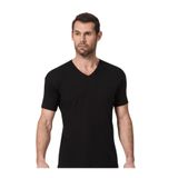Namaldı Erkek V Yaka Yarım Kollu Atlet, 3'lü Paket, Siyah, 2XL