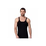 Namaldı Kuzey Underwear 122 Rib Erkek Atlet İnce Askılı Siyah, 3'lü Set, M Beden