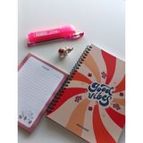Namaviga Notebook A5 Haftalık Spiralli Manifest Ajanda - Bloknot Defter - To Do List / 3'lü Defter seti - Kırmızı