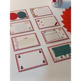 Namaviga Notebook Yeni Yıl Yılbaşı Not Kartı Kırmızı Set 8 'li Mini Zarf ile Birlikte (9x7 Xm)