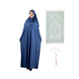 Namaz Elbisesi Eşarp Seccade Tesbih Set, İslami Giyim Takım Ferace Turban Şal