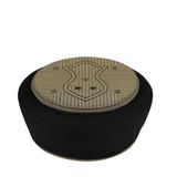 Namaz Sarığı - Siyah Kumaş - Yeşil Takke - Düz Sarım - Nâli Şerif - 7 metre (57 Cm)