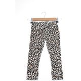 Name Baby & Kids Kız Çocuk Fransız Kadife Leopar Desen Yumuş Tayt - 11 - 12 Yaş - Bej