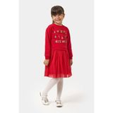 Name Baby & Kids Kız Çocuk Merry Simli Kız Yılbaşı Elbisesi NBK-24905 - 6 Yaş - Kırmızı