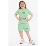 Name Baby & Kids Kız Çocuk Şortlu Yazlık Pijama Takımı Flamingo Temalı NBK-6156 - Mint - 7 - 8 Yaş
