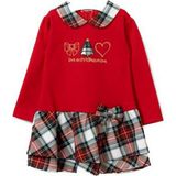 Name Baby & Kids Name Baby Kids Kız Bebek Ekoselii Yılbaşı Elbisesi - Kırmızı - Yeşil - 1,5 Yaş