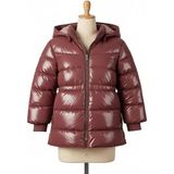 Name It Bordo Kız Çocuk Şişme Mont 13243661 Uzun Kol Günlük Stil Düz Desenli - 3 Yaş