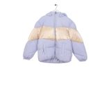 name ıt Buz Mavisi Kadın Puffer Mont, Fermuarlı Yaka, Normal Kalıp, 8 Yaş