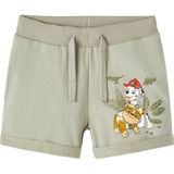 Name It Erkek Bebek Şot 13217863 Düz Desenli Lastikli Bel Regular Kalıp Yeşil Renkli Şort - 4 Yaş