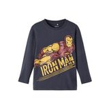 NAME IT Erkek Çocuk Antrasit Tişört 1,5-2 Yaş NMMNIMBUS MARVEL LS TOP BOX MAR