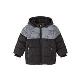 NAME IT Erkek Çocuk Siyah Mont 1,5-2 Yaş NMMMARCEL PUFFER JACKET REFLECTIVE AOP