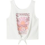 Name It Nkfvaya Sl Kız Çocuk Crop T-Shirt 13241654 - Beyaz - 9 - 10 Yaş