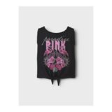 Name It Nkfvaya Sl Kız Çocuk Crop T-Shirt 13241654 - Siyah - 13 - 14 Yaş