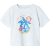 Name It Nmfjassa Ss Nreg Top Pb Beyaz Kız Çocuk Kısa Kol T-Shirt - 2 Yaş