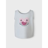 Name It Nmfvigea Tank Short Top Kız Çocuk Askılı T-Shirt 13241642 - Beyaz - 3 Yaş
