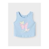 Name It Nmfvigea Tank Short Top Kız Çocuk Askılı T-Shirt 13241642 - Mavi - 3 Yaş