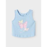 Name It Nmfvigea Tank Short Top Kız Çocuk Askılı T-Shirt 13241642 - Mavi - 7 - 8 Yaş