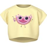 Name It Nmfvılma Capsl Crop Top Sarı Kız Çocuk Kısa Kol T-Shirt - 7 - 8 Yaş