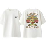 Nameste Hijo De Posta Tasarım Sırt Baskılı Pamuk Beyaz Oversize T-Shirt