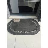 Namteks Jüt Hasır Antrasit Kapı Önü Banyo Mutfak Balkon Paspası Çeyizlik Hediyelik - 50 x 80 cm