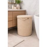 Namteks Jüt Hasır Gold Beyaz 40X45 cm Kapaklı Çamaşır Sepeti Çok Amaçlı Organizer Çeyizlik Hediyelik - 40 X 44cm - Beyaz - Altın