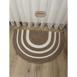 Namteks Jüt Hasır Kahverengi Bej Kapı Önü Banyo Mutfak Balkon Paspası Çeyizlik Hediyelik - Kahverengi - Bej - 50 x 80 cm