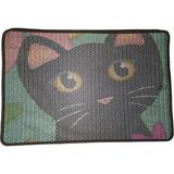 Nanbell Büyük Elekli Çift Katlı Kedi Kumu Paspası 75 x 59 cm Desenli No 4