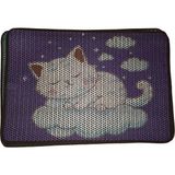 Nanbell Büyük Elekli Çift Katlı Kedi Kumu Paspası 75 x 59 cm Desenli No 5