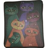Nanbell Büyük Elekli Çift Katlı Kedi Kumu Paspası 75x59 Cm Desenli No:12