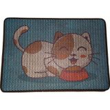 Nanbell Büyük Elekli Çift Katlı Kedi Kumu Paspası 75x59 Cm Desenli No:3 cok-renkli
