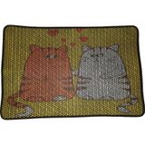Nanbell Büyük Elekli Çift Katlı Kedi Kumu Paspası 75x59 Cm Desenli No:9