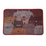 Nanbell Elekli Çift Katlı Kedi Kumu Paspası 60X45 cm Desenli No:1