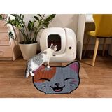 Nanbell Kedi Kumu Paspası Desenli Büyük Boy Elekli Tuvalet Önü 60 x 70 cm