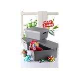 Nandy Home 10 Lt Kapaklı Saklama Kutusu Dikdörtgen Antrasit 35x26x15 cm 3 Adet