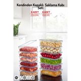 Nandy Home 12'li Set Kendinden Kapaklı Derin Dondurucuya Uygun Saklama Kabı 1 Lt. ve 2 Lt.