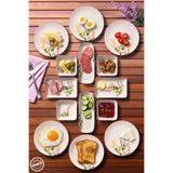 Nandy Home 14 Parça 6 Kişilik Handmade Lavanta Kahvaltı Takımı - Lüx Kahvaltılık Sunum Seti