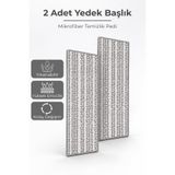 Nandy Home 2 Adet Sprey Mop Yedek Başlık - 32x12 cm Yıkanabilir Mikrofiber Temizlik Pedi