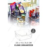 Nandy Home 3 Lt Clear Buzdolabı & Dolap İçi Düzenleyici Organizer 23x16x9,5 Cm