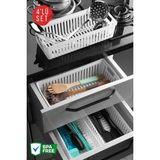 Nandy Home 4 Adet Beyaz Plastik Çekmece İçi Bıçaklık & Kaşıklık Organizer Seti BPA Free - 1 lt