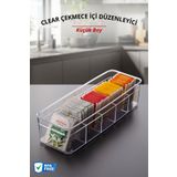 Nandy Home 5 Bölmeli Küçük Boy Clear Çekmece & Dolap Içi Düzenleyici Organizer