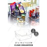 Nandy Home 5 Lt Clear Buzdolabı & Dolap İçi Düzenleyici Organizer 3 Adet 27x19x11,5 Cm