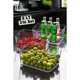 Nandy Home 5 lt Şeffaf Plastik Buzdolabı & Dolap İçi Düzenleyici Organizer 3 Adet 27 x 19 x 11.5 cm