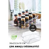 Nandy Home Çok Amaçlı İçecek, Buzdolabı & Dolap İçi Düzenleyici Büyük Boy 2 Adet