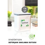 Nandy Home Dekoratif Dikdörtgen 2,6 Lt Vakum Kapaklı Deterjan Saklama Kutusu