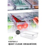Nandy Home KAPAKLI MAXİ Tall Clear Buzdolabı & Dolap İçi Düzenleyici Organizer