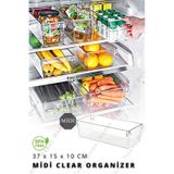 Nandy Home Midi Tall Clear Buzdolabı & Dolap İçi Düzenleyici Organizer Şeffaf