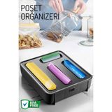 Nandy Home Poşet Organizeri, 4 Bölmeli Poşetlik - Antrasit - 1 Adet