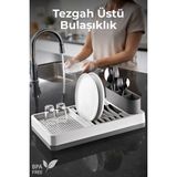 Nandy Home Pratik Tezgah Üstü Bulaşıklık - Dayanıklı Plastik Tabaklık - 0 - 3 L