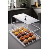 Nandy Home Sert Plastik Pasta ve Kurabiye Saklama Sunum Kabı 32,5x22,5x11,5 cm Şeffaf 2'li BPA'sız